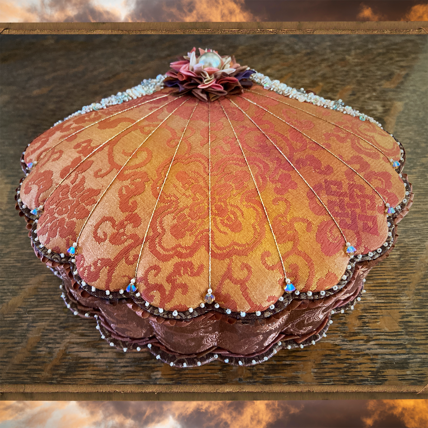 Cinnamon Scalloped Seashell Box