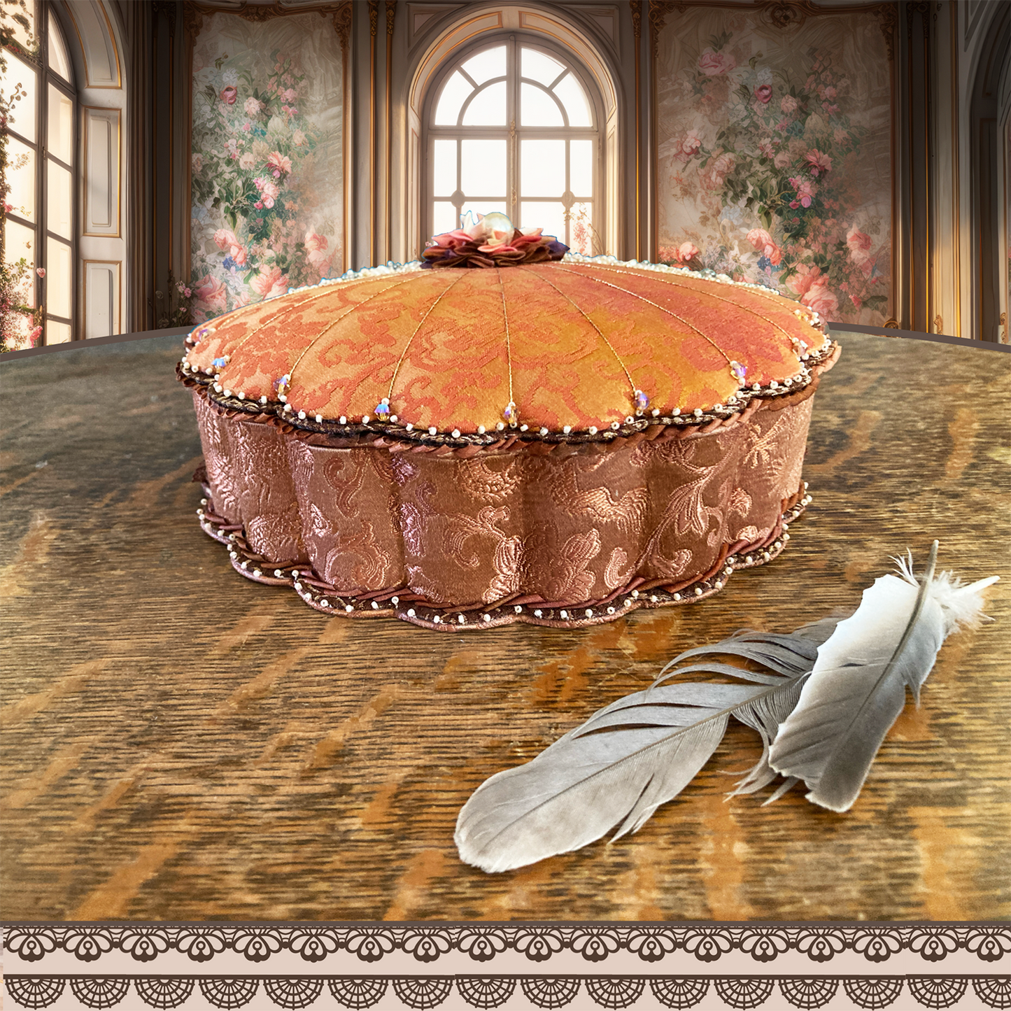 Cinnamon Scalloped Seashell Box