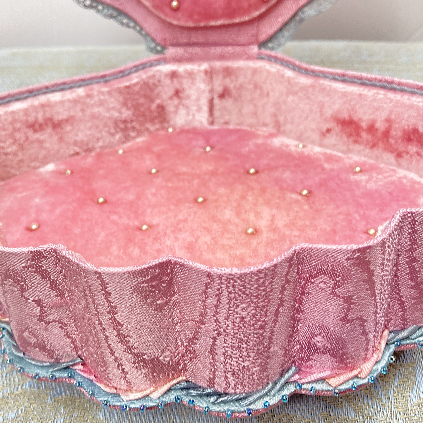 Cedar Rose and Storm Scalloped Seashell Box