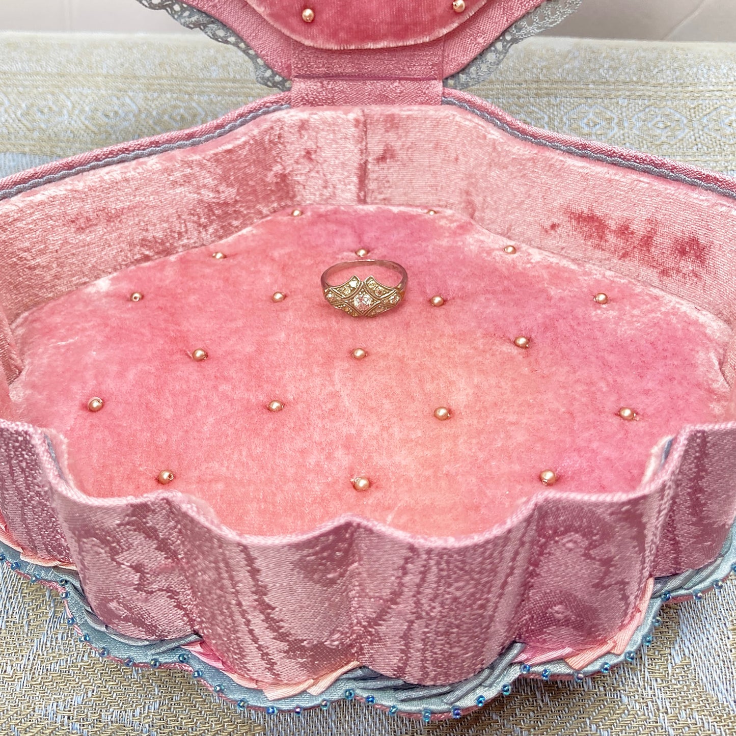 Cedar Rose and Storm Scalloped Seashell Box