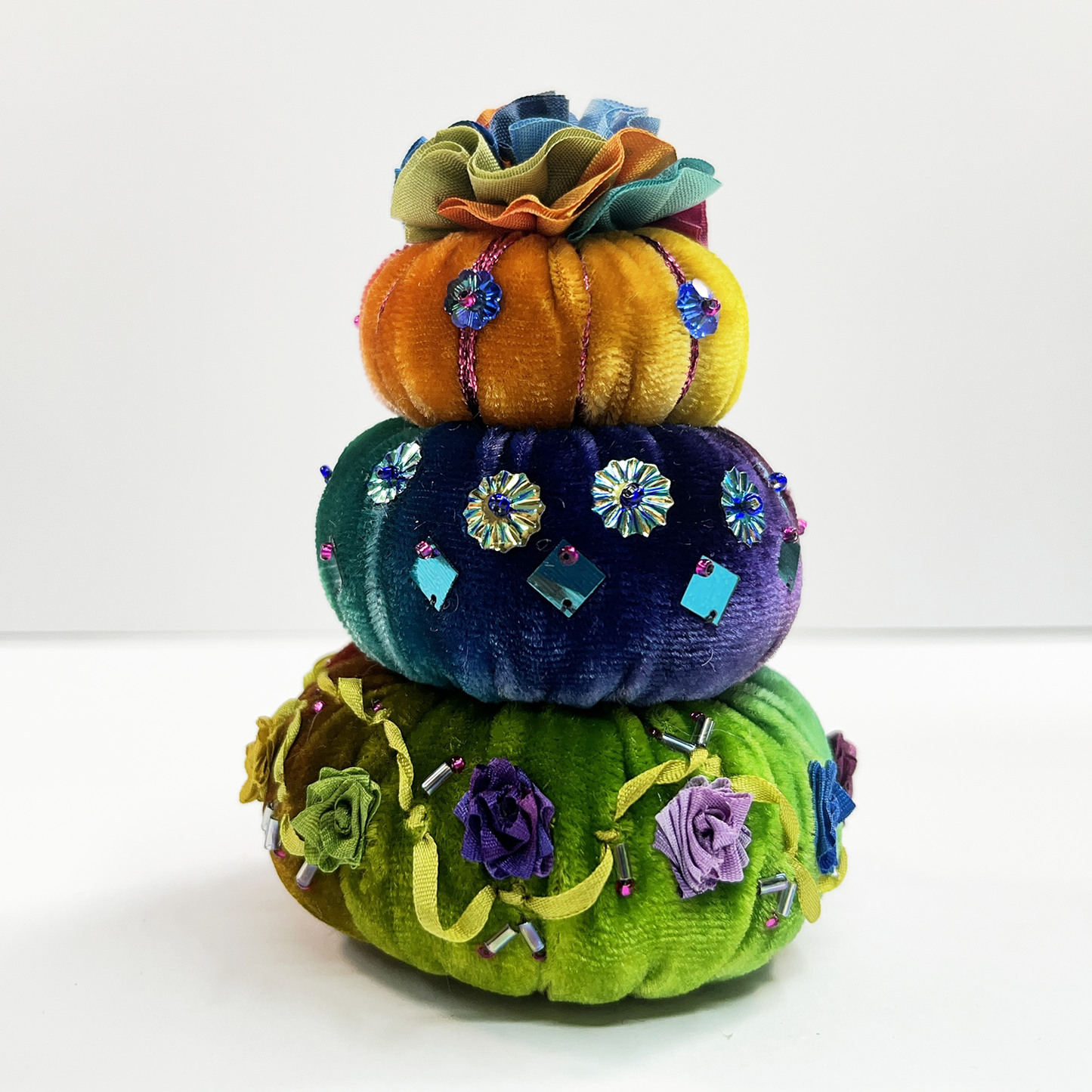 Disco Rainbow Turban Pincushion