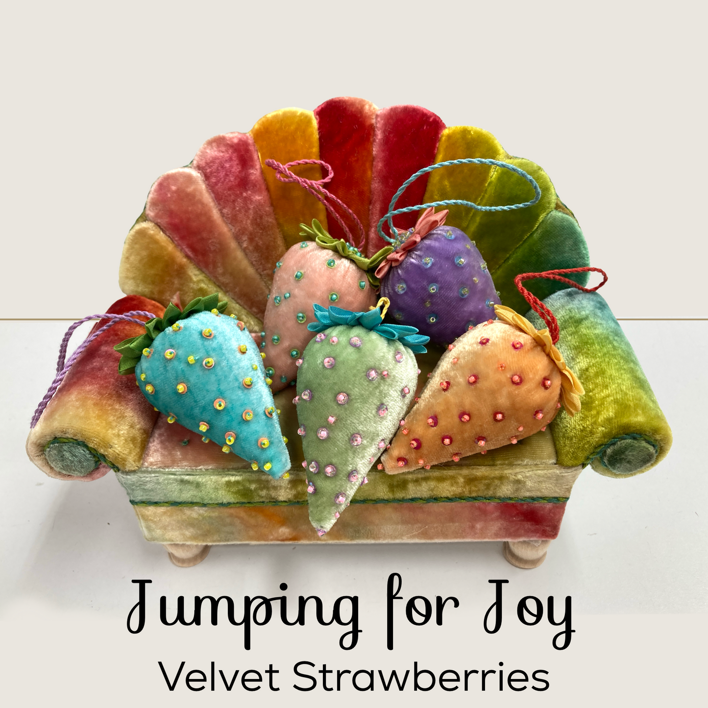 Jumping for Joy Velvet Strawberries