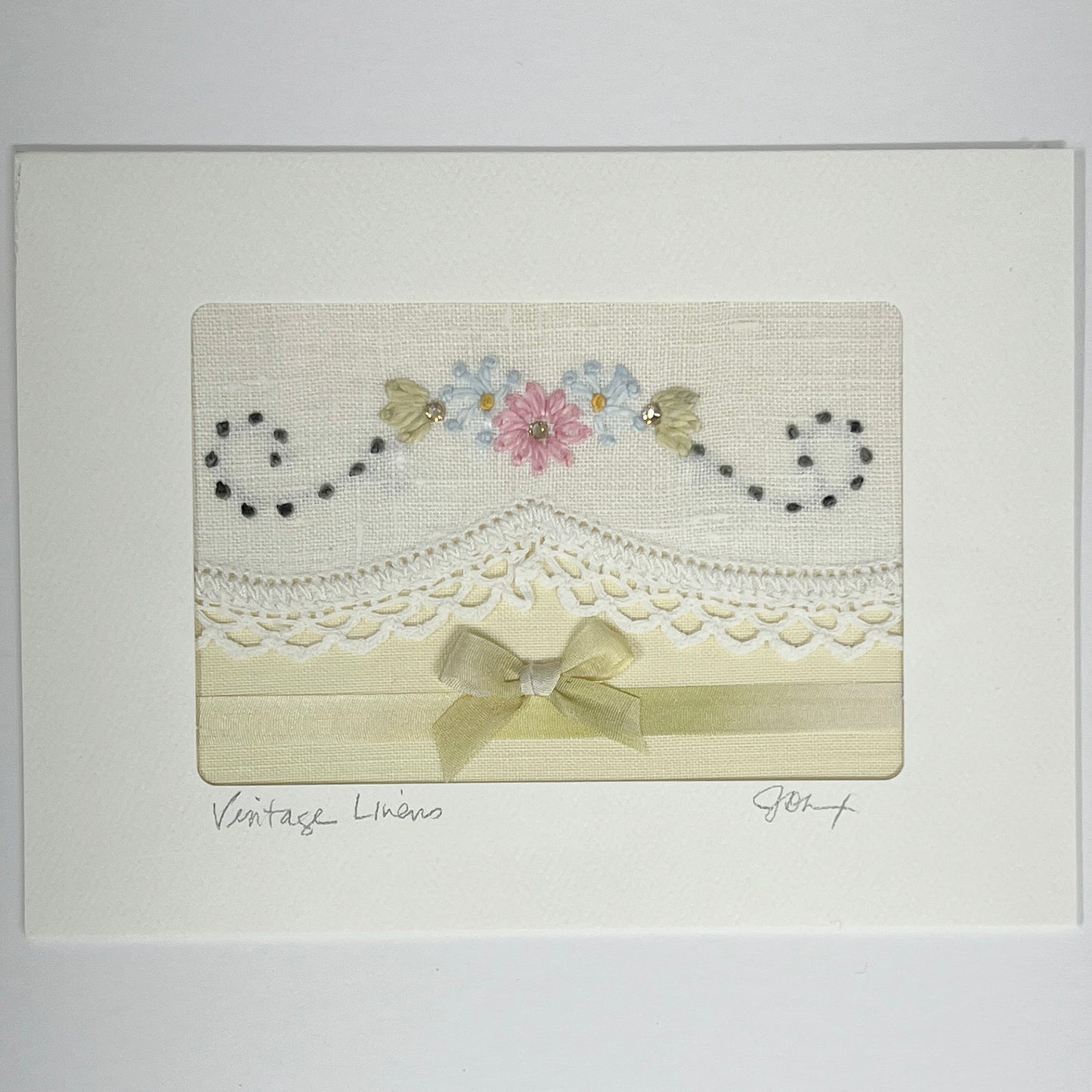 Floral Scroll with Rhinestones