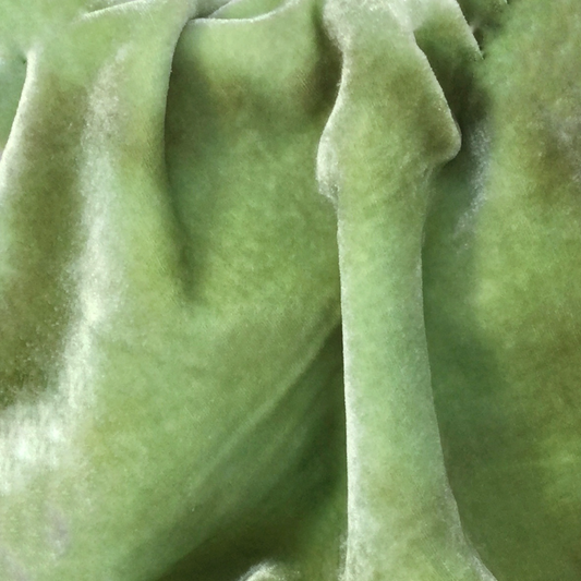 Spring Green Silk Velvet