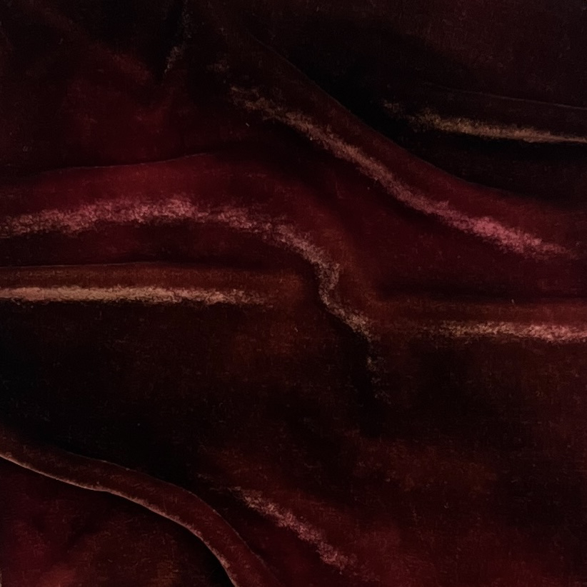 Brown Garnet Silk Velvet