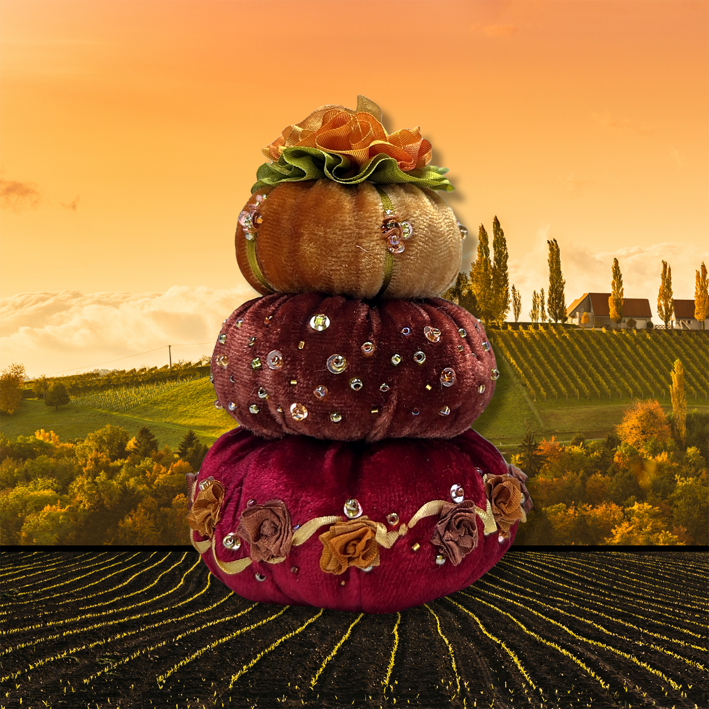 Autumn Harvest Stacked Turbans