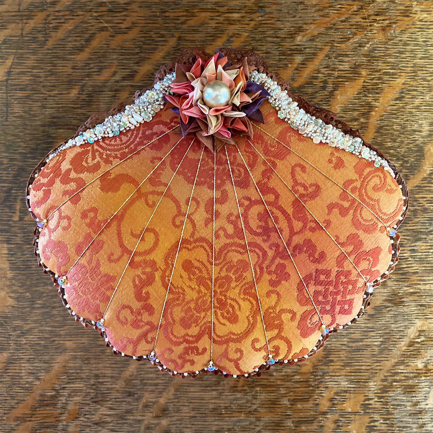 Cinnamon Scalloped Seashell Box