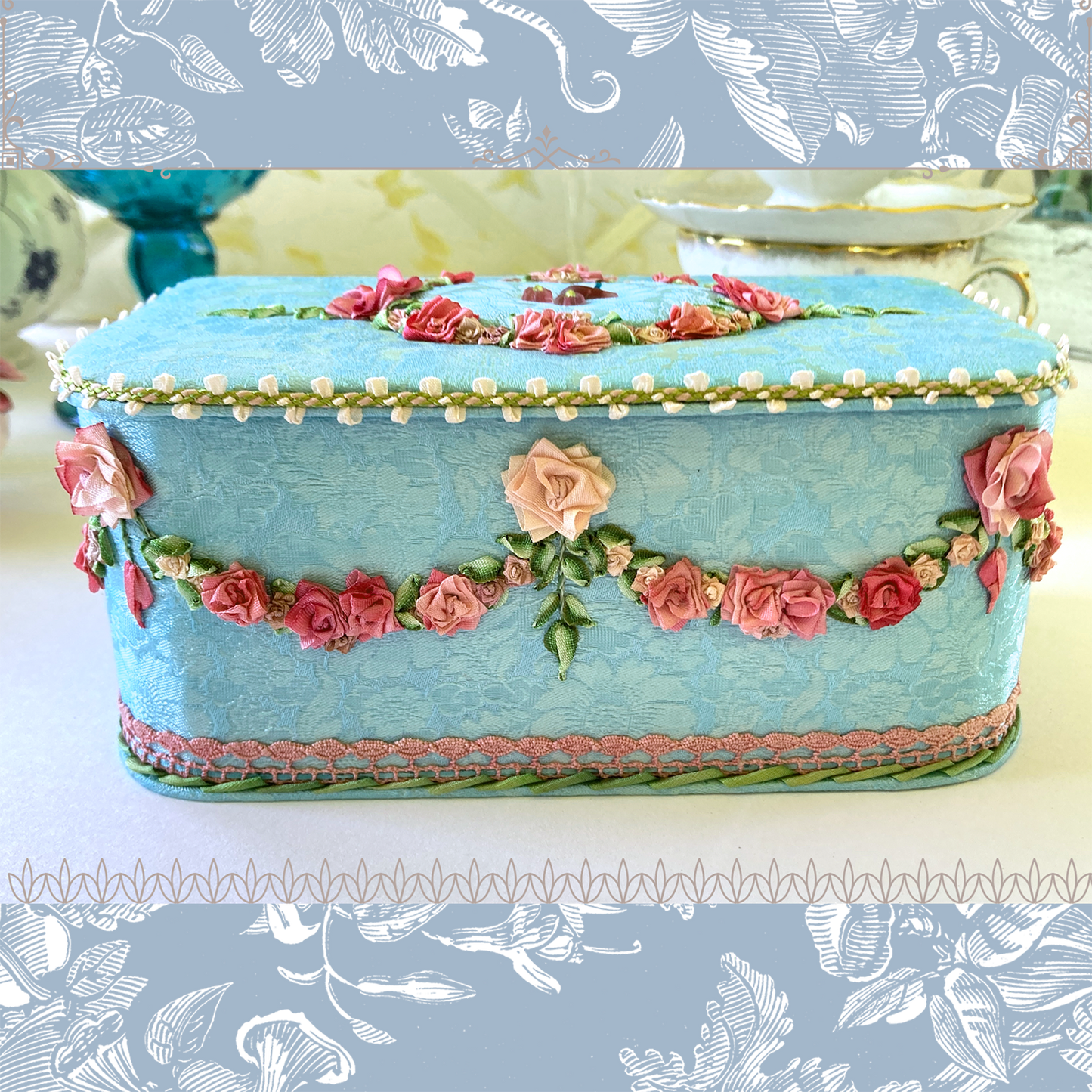 Tiffany Treasure Chest with Rococo Embroidery