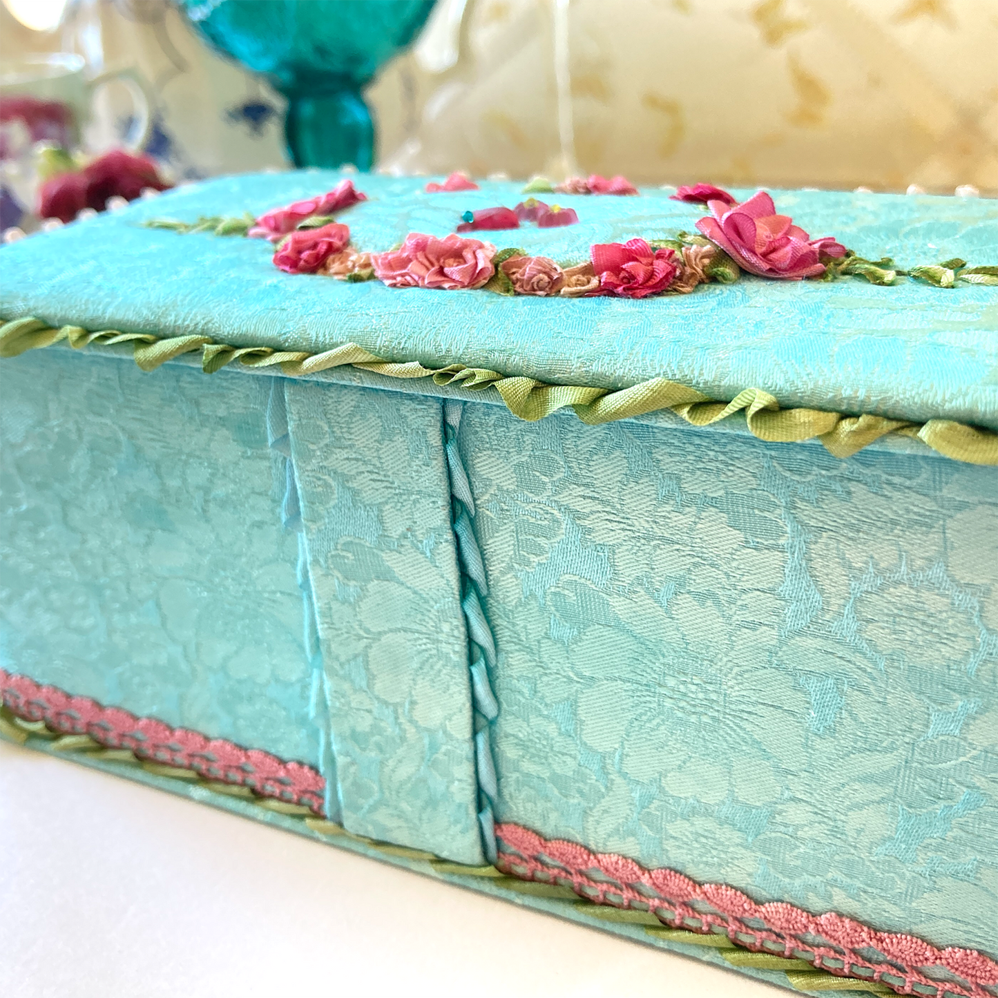 Tiffany Treasure Chest with Rococo Embroidery