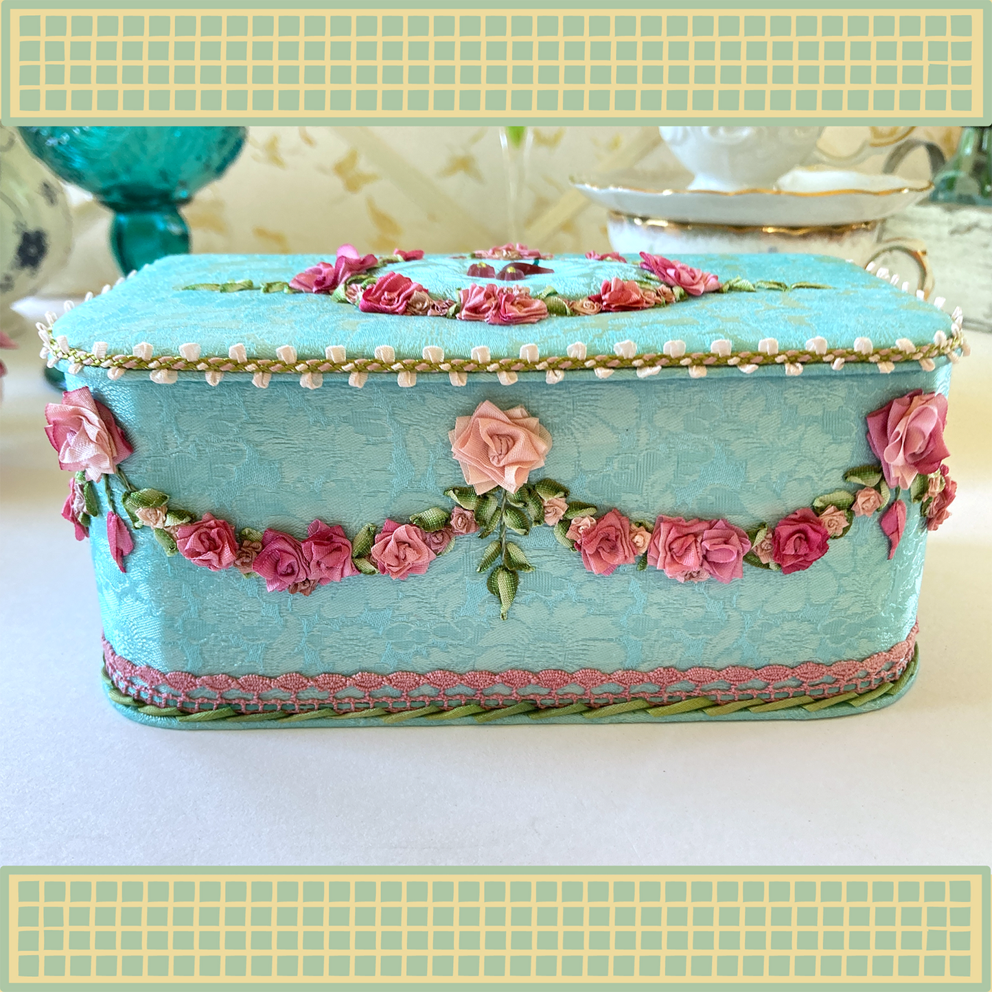Tiffany Treasure Chest with Rococo Embroidery