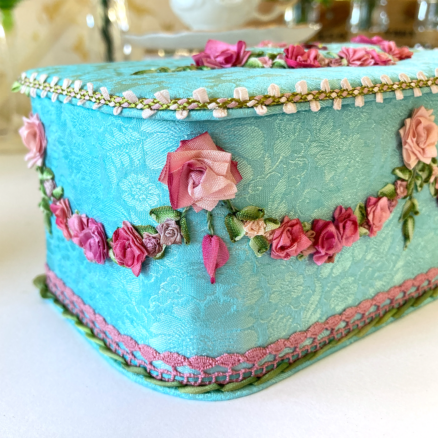 Tiffany Treasure Chest with Rococo Embroidery